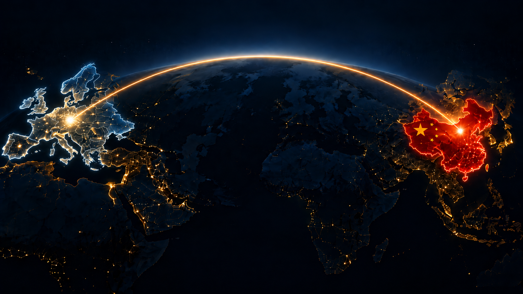 CEMA-Weltkarte als Verbindung zwischen China und Europa